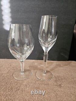 Waterford Neve Champagne Flute & Iced Tea Glass Excellent Condition