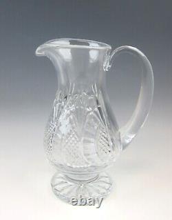 Waterford SEAHORSE Pattern Crystal 9 Footed Pitcher