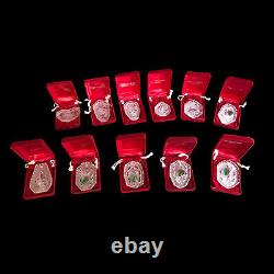 Waterford Twelve Days of Christmas Ornaments Lot Of Eleven In The Series