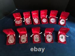 Waterford Twelve Days of Christmas Ornaments Lot Of Eleven In The Series